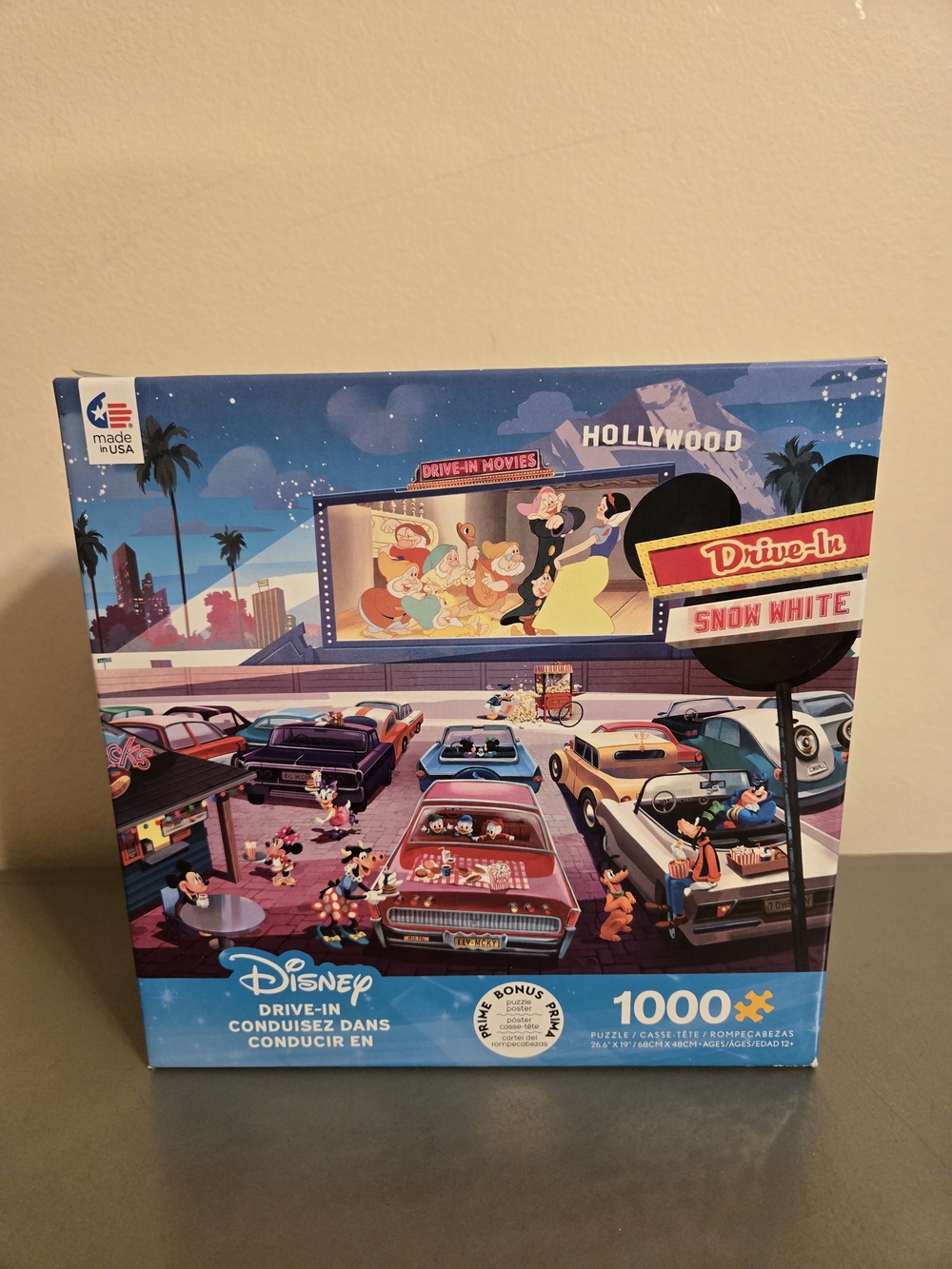 NEW Ceaco Disney Drive-In Movie 1000 Piece Jigsaw Puzzle - Factory Sealed